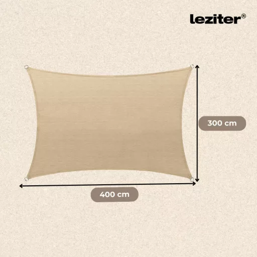 Rana napvitorla négyszög alakú 3x4 m bézs - WaterMarkt.hu