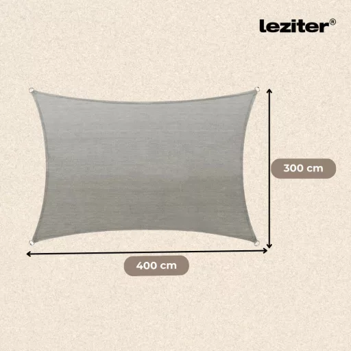 Rana napvitorla négyszög alakú 3x4 m szürke - WaterMarkt.hu