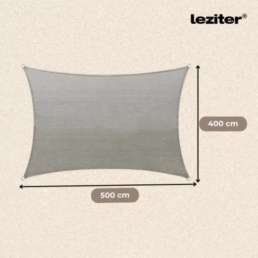 Rana napvitorla négyszög alakú 4x5 m szürke - WaterMarkt.hu