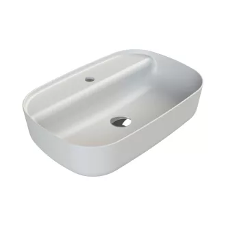 CeraStyle AQUA - PULTRA ültethető - Top Counter - porcelán mosdó - MATT FEHÉR - 60 x 40 cm - WaterMarkt.hu
