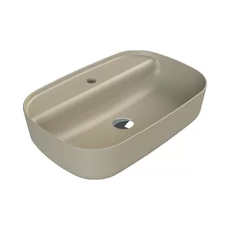 CeraStyle AQUA - PULTRA ültethető - Top Counter - porcelán mosdó - MATT BÉZS - 60 x 40 cm - WaterMarkt.hu