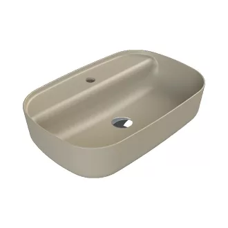 CeraStyle AQUA - PULTRA ültethető - Top Counter - porcelán mosdó - MATT BÉZS - 60 x 40 cm - WaterMarkt.hu