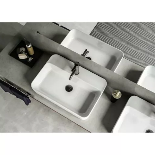 CeraStyle HERA - PULTRA ültethető - Top Counter - porcelán mosdó - 60 x 42 cm - WaterMarkt.hu