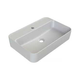   CeraStyle HERA - PULTRA ültethető - Top Counter - porcelán mosdó - MATT FEHÉR - 60 x 42 cm