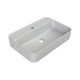 CeraStyle HERA - PULTRA ültethető - Top Counter - porcelán mosdó - MATT FEHÉR - 60 x 42 cm - WaterMarkt.hu
