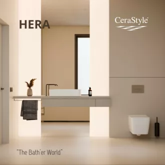 CeraStyle HERA - PULTRA ültethető - Top Counter - porcelán mosdó - MATT FEHÉR - 60 x 42 cm - WaterMarkt.hu