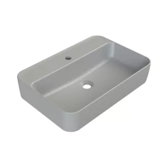  CeraStyle HERA - PULTRA ültethető - Top Counter - porcelán mosdó - MATT SZÜRKE - 60 x 42 cm