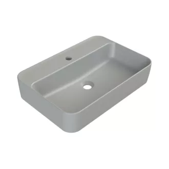 CeraStyle HERA - PULTRA ültethető - Top Counter - porcelán mosdó - MATT SZÜRKE - 60 x 42 cm - WaterMarkt.hu