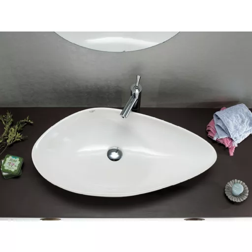 CeraStyle OLIVE - PULTRA ültethető - Top Counter - porcelán mosdó - 60 x 35 cm - WaterMarkt.hu
