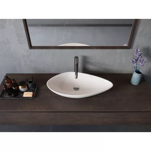 CeraStyle OLIVE - PULTRA ültethető - Top Counter - porcelán mosdó - 60 x 35 cm - WaterMarkt.hu
