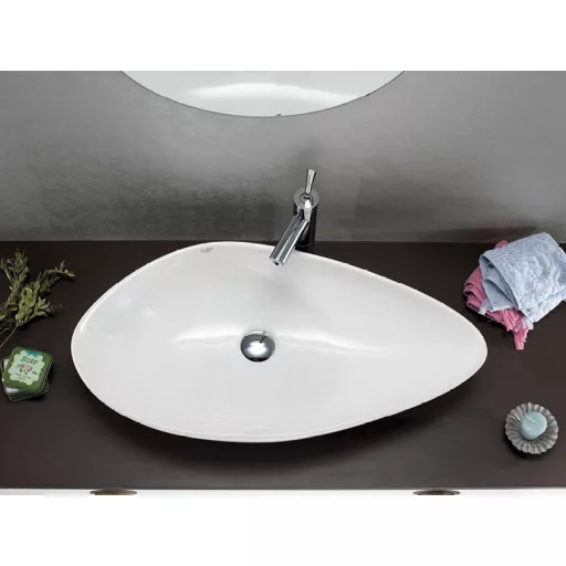 CeraStyle OLIVE - PULTRA ültethető - Top Counter - porcelán mosdó - 60 x 35 cm - WaterMarkt.hu