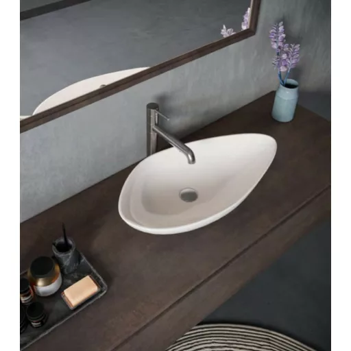 CeraStyle OLIVE - PULTRA ültethető - Top Counter - porcelán mosdó - 60 x 35 cm - WaterMarkt.hu