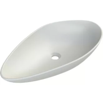 CeraStyle OLIVE - PULTRA ültethető - Top Counter - porcelán mosdó - MATT FEHÉR - 60 x 35 cm - WaterMarkt.hu