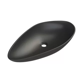 CeraStyle OLIVE - PULTRA ültethető - Top Counter - porcelán mosdó - MATT FEKETE - 60 x 35 cm - WaterMarkt.hu