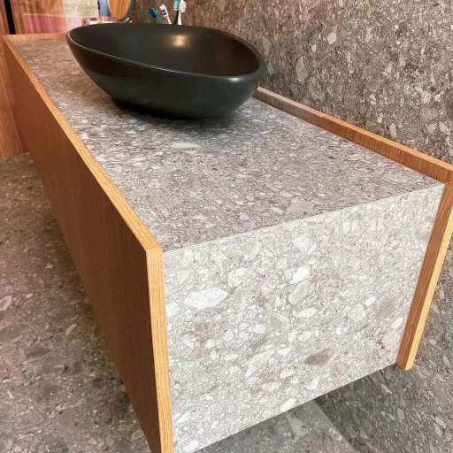 CeraStyle OLIVE - PULTRA ültethető - Top Counter - porcelán mosdó - MATT FEKETE - 60 x 35 cm - WaterMarkt.hu