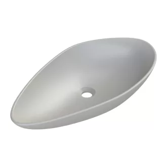 CeraStyle OLIVE - PULTRA ültethető - Top Counter - porcelán mosdó - MATT SZÜRKE - 75 x 38 cm - WaterMarkt.hu