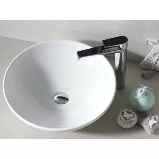 CeraStyle ZERO - PULTRA ültethető - Top Counter - porcelán mosdó - O - Ø 46 cm - WaterMarkt.hu