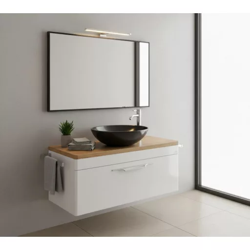 CeraStyle ZERO - PULTRA ültethető - Top Counter - porcelán mosdó - O - MATT FEKETE - Ø 46 cm