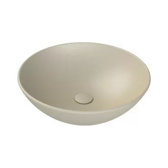CeraStyle ZERO - PULTRA ültethető - Top Counter - porcelán mosdó - O - MATT BÉZS - Ø 46 cm - WaterMarkt.hu