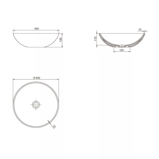 CeraStyle ZERO - PULTRA ültethető - Top Counter - porcelán mosdó - O - MATT BÉZS - Ø 46 cm - WaterMarkt.hu