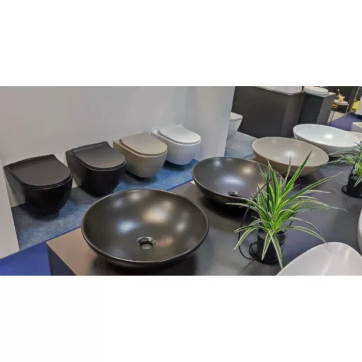CeraStyle ZERO - PULTRA ültethető - Top Counter - porcelán mosdó - O - MATT SZÜRKE - Ø 46 cm - WaterMarkt.hu