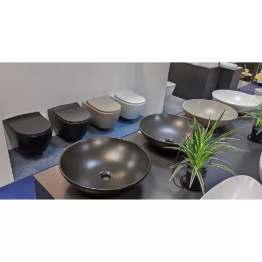 CeraStyle ZERO - PULTRA ültethető - Top Counter - porcelán mosdó - O - MATT SZÜRKE - Ø 46 cm - WaterMarkt.hu
