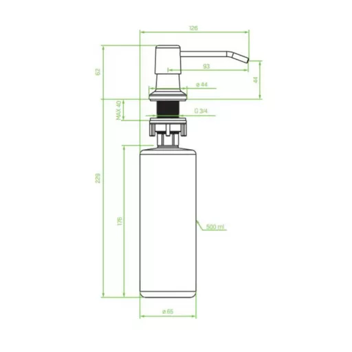 Laveo mosogatószer adagoló, szürke - WaterMarkt.hu