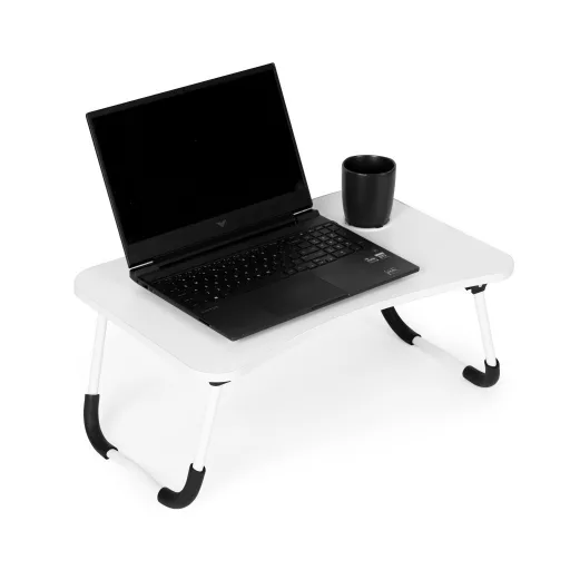 Összecsukható laptoptartó, 60x40 cm, fehér