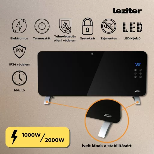 Hekla elektromos fűtőtest 1000W/2000W - WaterMarkt.hu