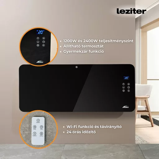 Hekla elektromos wifis okos fűtőtest 1200W/2400W - WaterMarkt.hu
