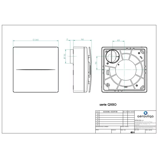 Aerauliqa QX-80 ventilátor, magas nyomásértékkel, beépített pillangószeleppel - WaterMarkt.hu