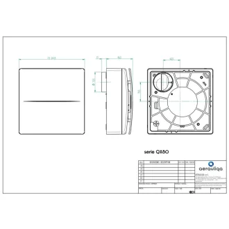 Aerauliqa QX-80HT ventilátor, magas nyomásértékkel, utószellőztető és páraérzékelő funkcióval, beépített pillangószeleppel - WaterMarkt.hu