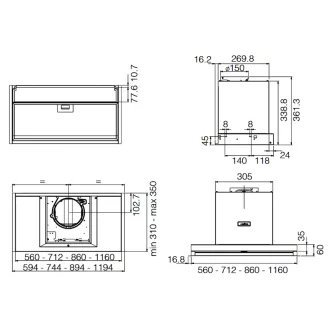 Elica - Páraelszívó BOXIN PLUS IXGL/A/60 + Kenyérpirító 1T20 - WaterMarkt.hu