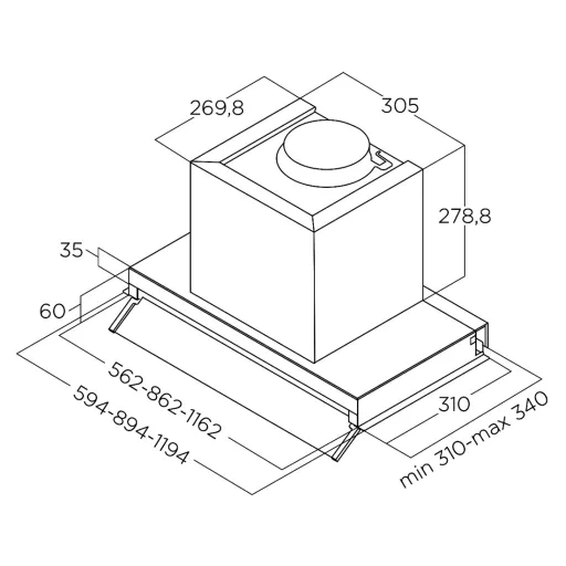 Elica - Páraelszívó BOXIN LX/BL MAT/A/90 + Kenyérpirító 1T20 - WaterMarkt.hu