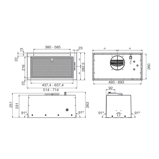 Elica - Páraelszívó FOLD BL MAT/A/72 fekete + hűtőtáska - WaterMarkt.hu