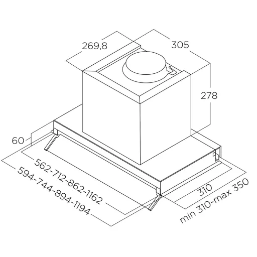 ELICA - Páraelszívó BOXIN LX EASY DRY BLMAT/A/90