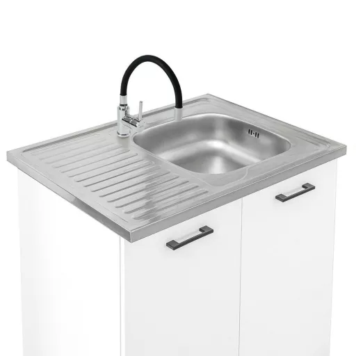 Primo 220 konyhabútor fehér, charlestone tölgy munkalappal - WaterMarkt.hu