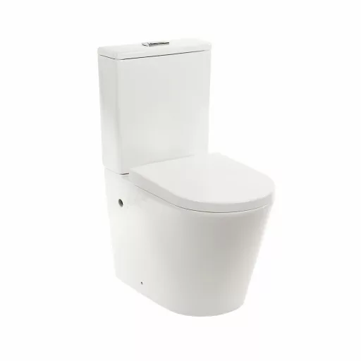 Paulo rimless WC kombi alsó/hátsó kifolyással soft close ülőkével - WaterMarkt.hu