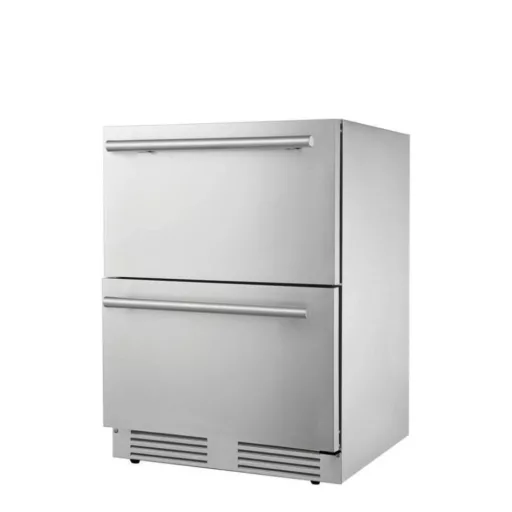 FrigeluX Kültéri inox hűtő RE2T136A pult alá építhető és szabadonálló, 77 L - WaterMarkt.hu