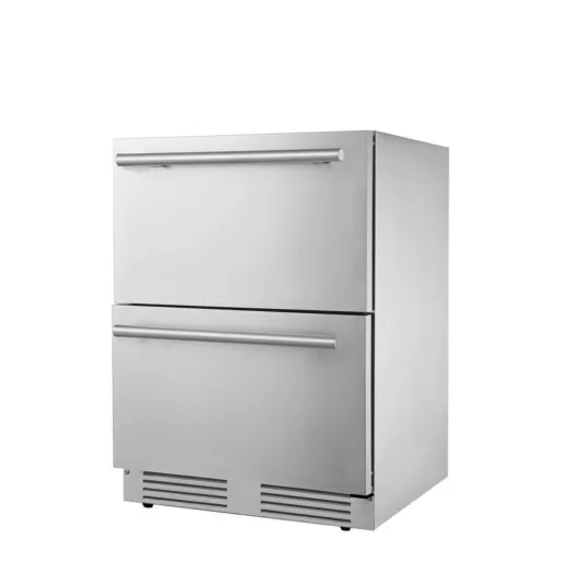 FrigeluX Kültéri inox hűtő RE2T136A pult alá építhető és szabadonálló, 77 L - WaterMarkt.hu