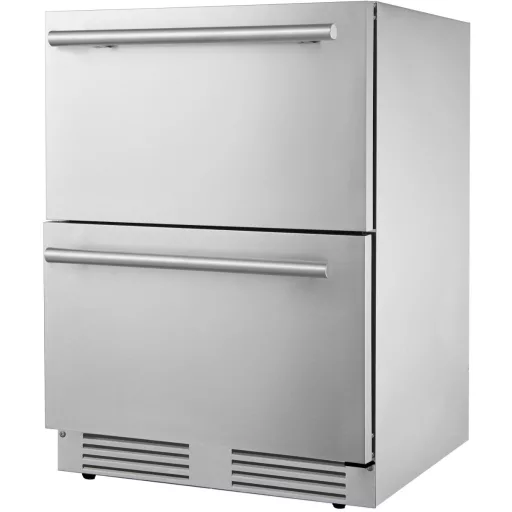 FrigeluX Kültéri inox hűtő RE2T136A pult alá építhető és szabadonálló, 77 L - WaterMarkt.hu