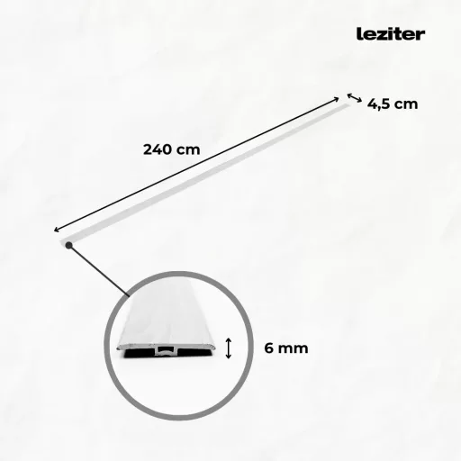 Vinyl SPC padló burkolatváltó Reno kőhatású szürke 2400x45x6 mm