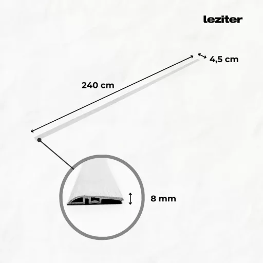 Vinyl SPC padló szintkiegyenlítő Reno kőhatású szürke 2400x45x8 mm