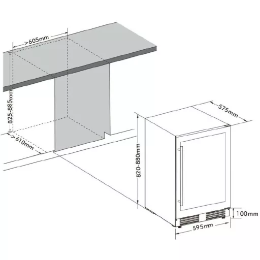 FrigeluX Kültéri inox hűtő RETT136A pult alá építhető és szabadonálló, 102 L - WaterMarkt.hu