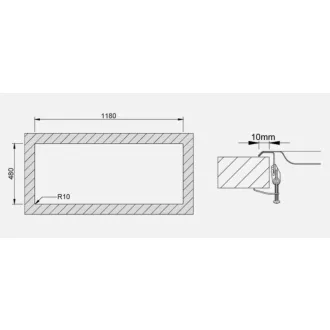 RODI OKIO LINE-120 FLAT BBD Kétmedencés csepptálcás rozsdamentes mosogató - 120x50 cm - WaterMarkt.hu