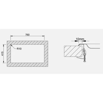 RODI OKIO LINE-78-BB Kétmedencés rozsdamentes mosogató - 78x43,5 cm - WaterMarkt.hu