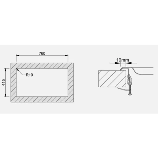 RODI OKIO LINE-78-BB Kétmedencés rozsdamentes mosogató - 78x43,5 cm - WaterMarkt.hu
