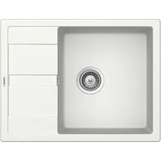 SCHOCK RONDA CRISTALITE D-100L egymedencés csepptálcás prémium mosogató - White - WaterMarkt.hu