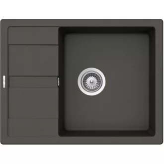 SCHOCK RONDA CRISTALITE D-100L egymedencés csepptálcás prémium mosogató - Asphalt - WaterMarkt.hu