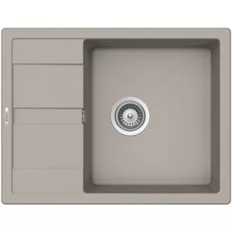 SCHOCK RONDA CRISTALITE D-100L egymedencés csepptálcás prémium mosogató - Beton - WaterMarkt.hu